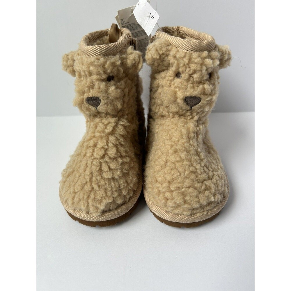 NWT Baby Gap Adorable Brannan Bear Sherpa Slippers size 5